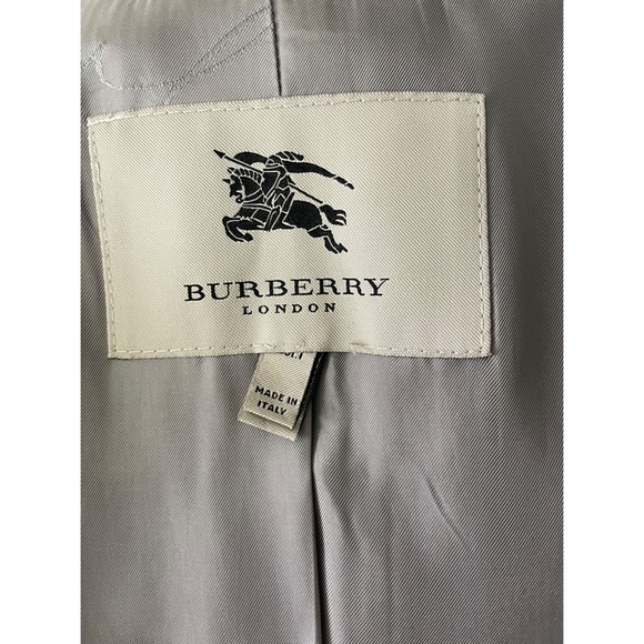 BURBERRY London Dove Grey Military Wool Coat Size 10 - Picture 13 of 14